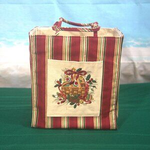 Longaberger 2005 Holiday Stripe Gift / Tote Bag